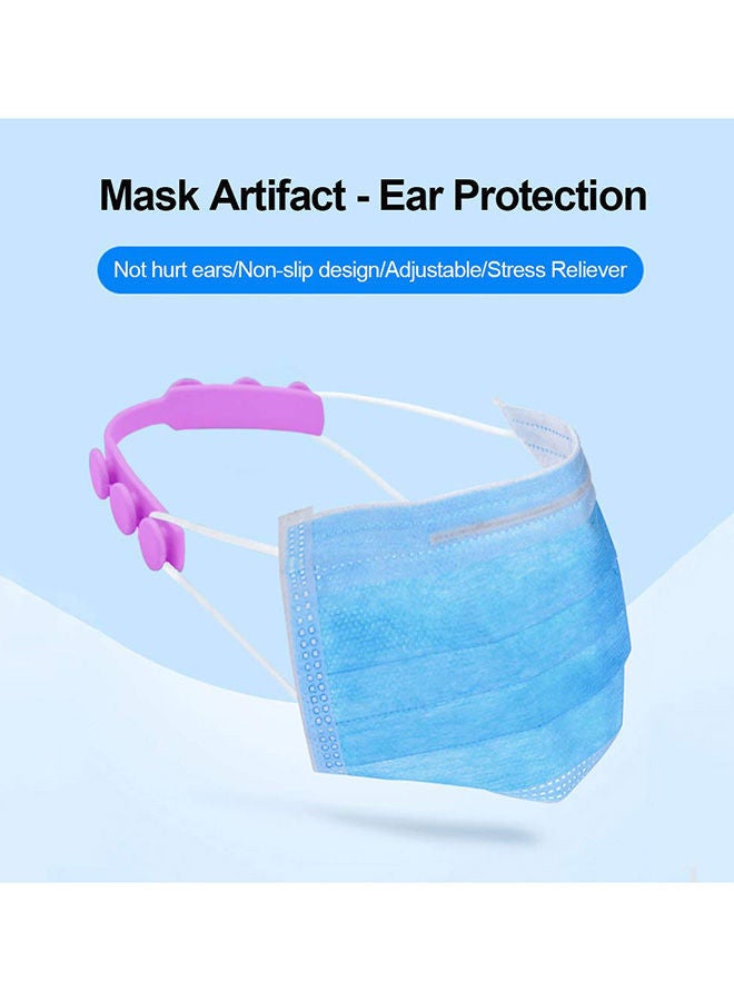 NIBEMINENT 3-Piece Adjustable Anti-Slip Mask Strap Extension Ear Hook Set Pink - Image 4