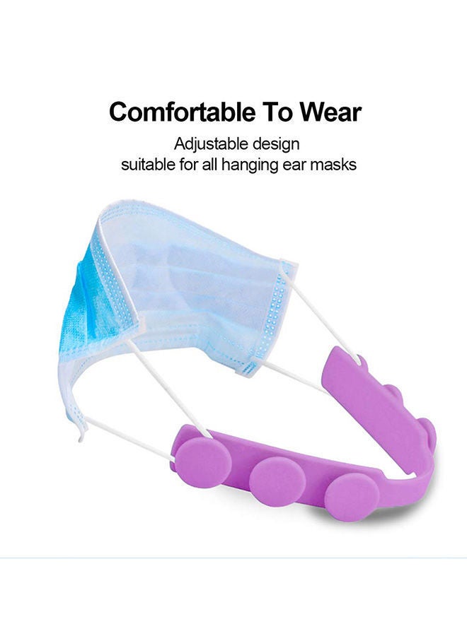 NIBEMINENT 3-Piece Adjustable Anti-Slip Mask Strap Extension Ear Hook Set Pink - Image 2