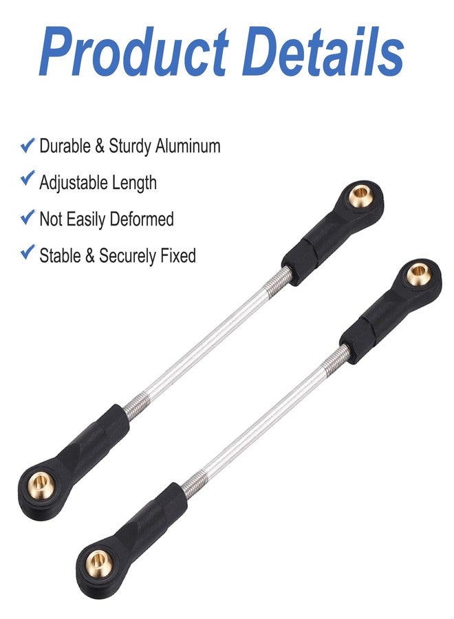MECCANIXITY 2Pcs Adjustable Turnbuckles Camber Links, 94-104mm Turnbuckle Rod Steering Servo Linkage with M3 Ball Head Rod Ends for RC Car Replace Parts DIY - Image 3