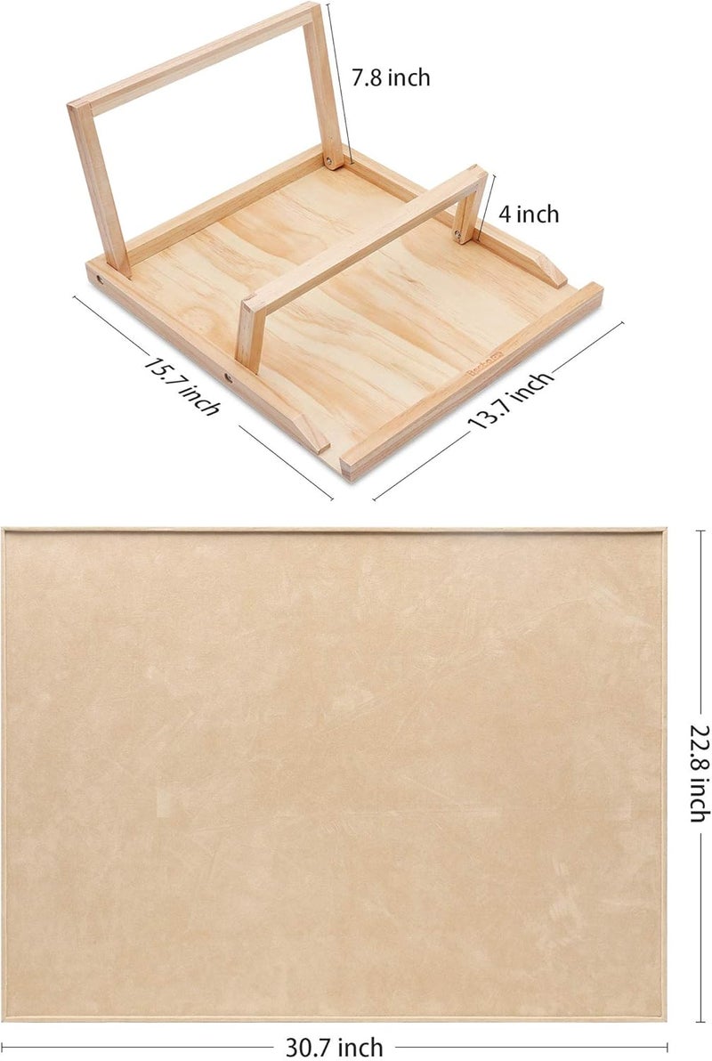 Becko US Jigsaw Puzzle Board with Stand, Portable Wooden Puzzle Table with 2 Tilt Angles Adjustable & Premium Smooth Flannel Table Top, Used Horizontally/Vertically for 1000 Piece Jigsaw Puzzles - Image 2
