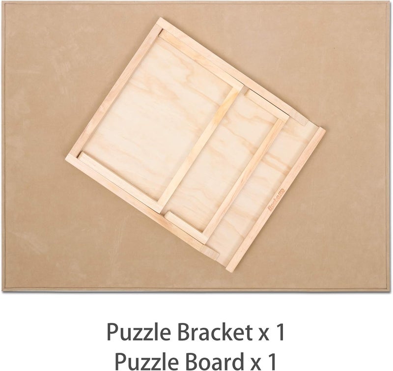 Becko US Jigsaw Puzzle Board with Stand, Portable Wooden Puzzle Table with 2 Tilt Angles Adjustable & Premium Smooth Flannel Table Top, Used Horizontally/Vertically for 1000 Piece Jigsaw Puzzles - Image 5