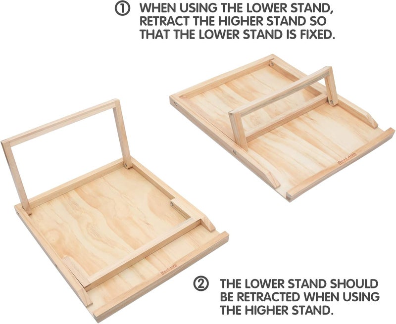 Becko US Jigsaw Puzzle Board with Stand, Portable Wooden Puzzle Table with 2 Tilt Angles Adjustable & Premium Smooth Flannel Table Top, Used Horizontally/Vertically for 1000 Piece Jigsaw Puzzles - Image 3