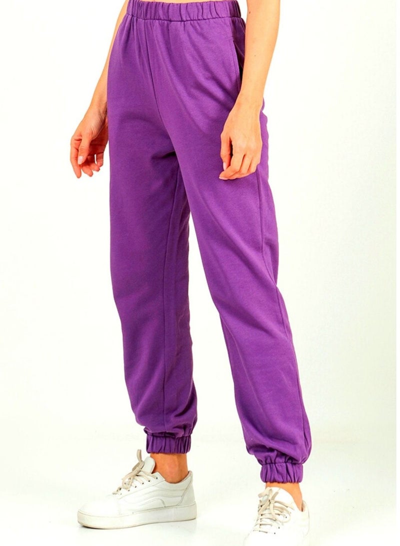 VENTIUP Women Sweatpants Purple  - Image 2