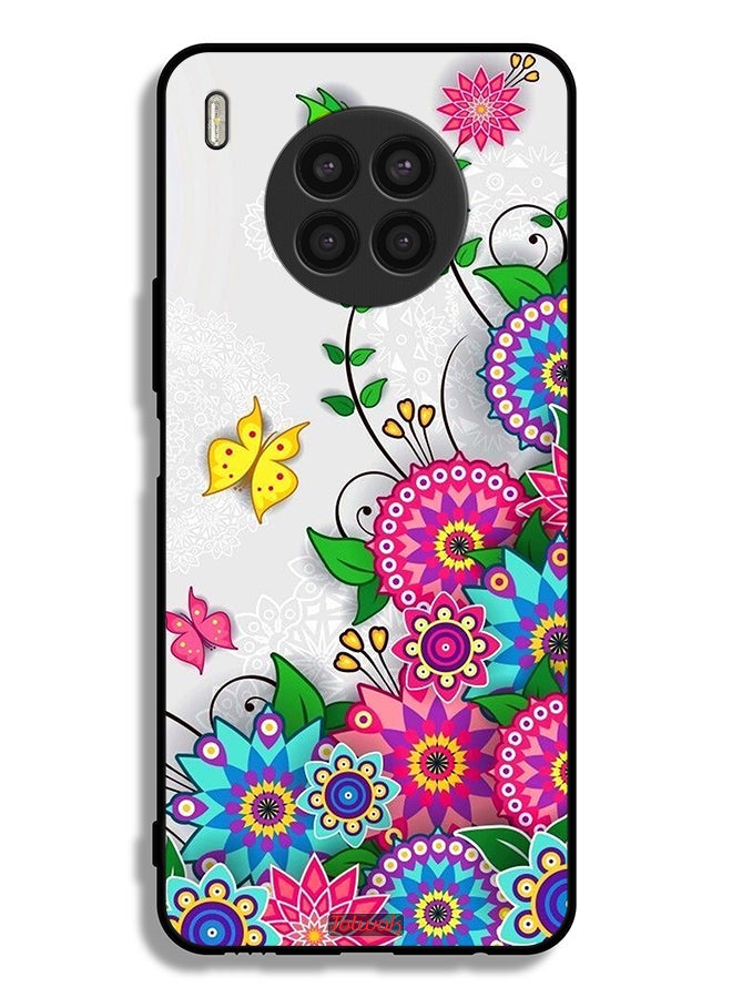 Tolwak Huawei nova 8i Protective Case Cover Mandala Flowers - Image 2