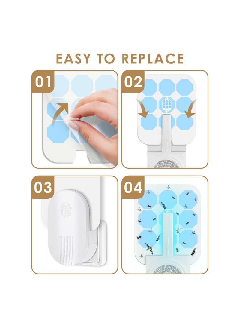 SOLARAE Refills Glue Cards, Replacement Sticky Card, Fit for Safer Home Sh502, Compatible with Dynatrap Dt3005w Dot and for Safer Home Sh502 Plug-In Indoor Replacement Glue Boards Refills(8 Pack ) - Image 2