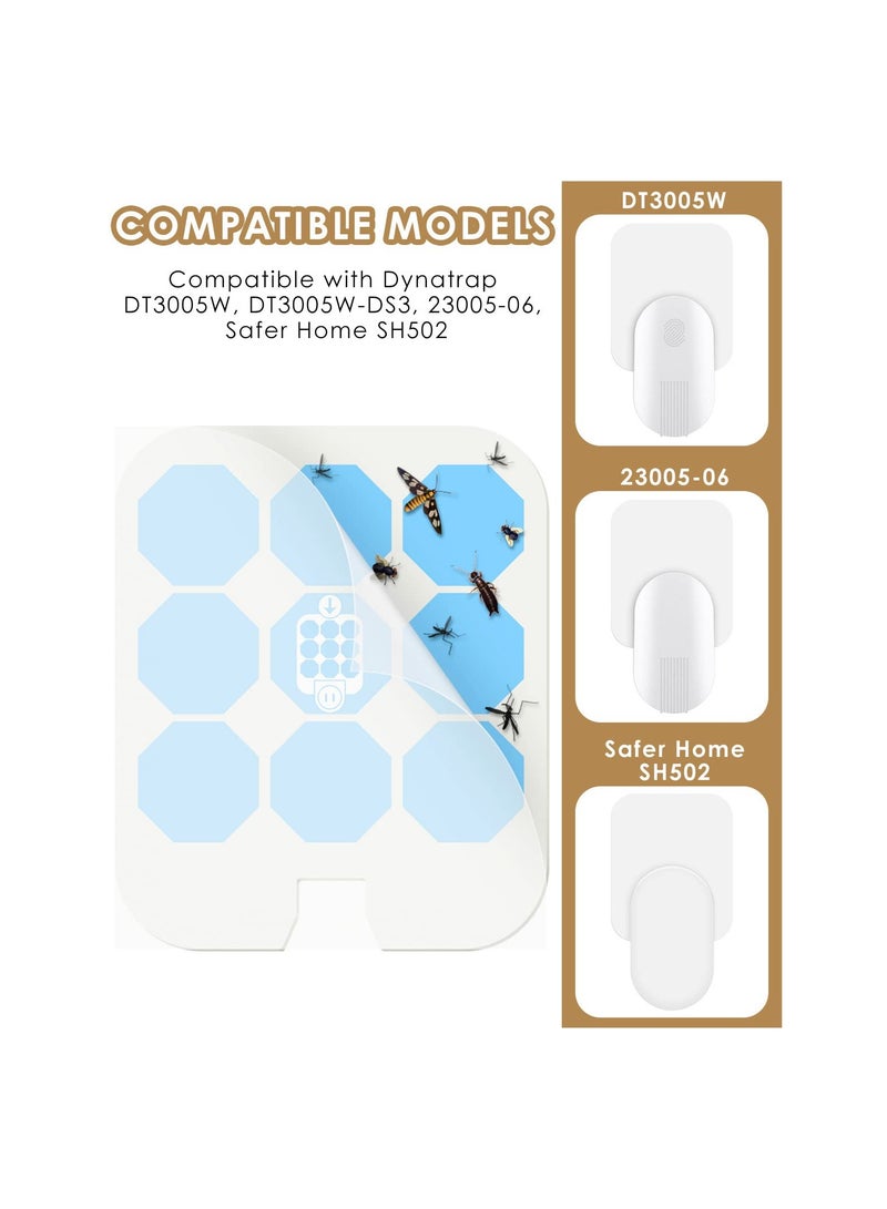 SOLARAE Refills Glue Cards, Replacement Sticky Card, Fit for Safer Home Sh502, Compatible with Dynatrap Dt3005w Dot and for Safer Home Sh502 Plug-In Indoor Replacement Glue Boards Refills(8 Pack ) - Image 3