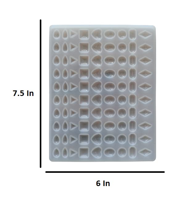 Artool ARTOOL Silicone Resin Mold for Jewellery Keychains Pendant Epoxy Resin Art Mould DIY Art and Craft 9 Different Shapes 90 Cavity (B92) - Image 4