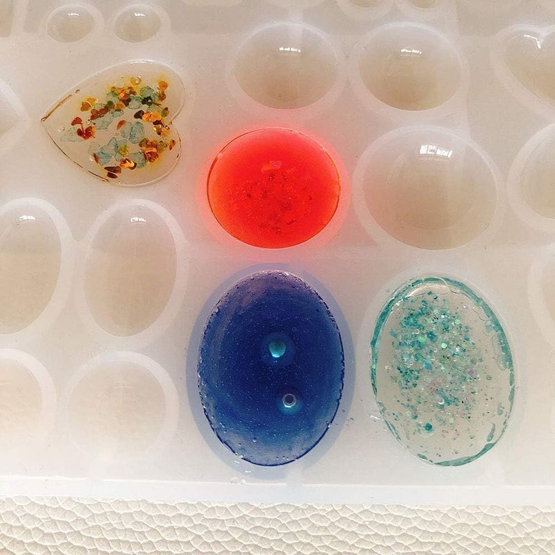 Artool ARTOOL Silicone Resin Mold for Jewellery Keychains Pendant Epoxy Resin Art Mould DIY Art and Craft 9 Different Shapes 90 Cavity (B92) - Image 3