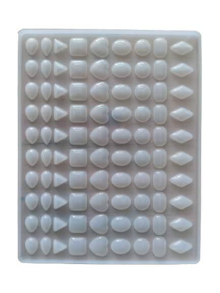 Artool ARTOOL Silicone Resin Mold for Jewellery Keychains Pendant Epoxy Resin Art Mould DIY Art and Craft 9 Different Shapes 90 Cavity (B92) - Image 5