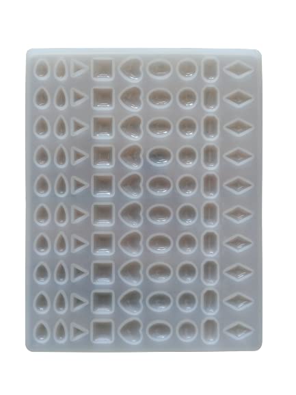 Artool ARTOOL Silicone Resin Mold for Jewellery Keychains Pendant Epoxy Resin Art Mould DIY Art and Craft 9 Different Shapes 90 Cavity (B92) - Image 1