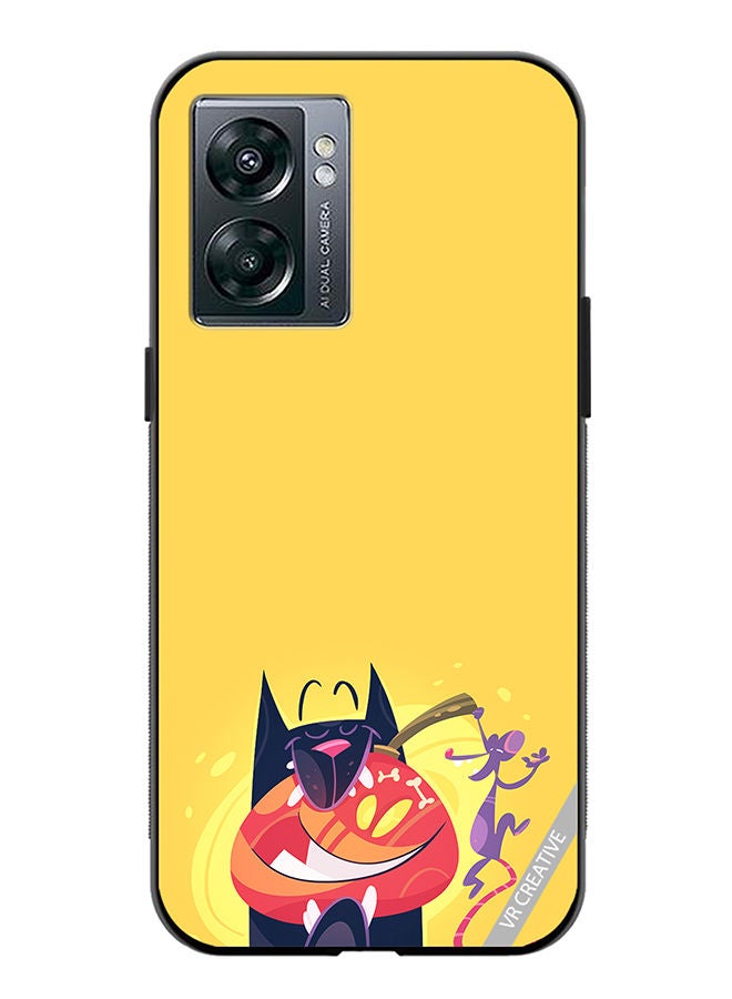 VR CREATIVE Protective Case Cover For OnePlus Nord N300 Halloween Cat Design Multicolour - Image 1