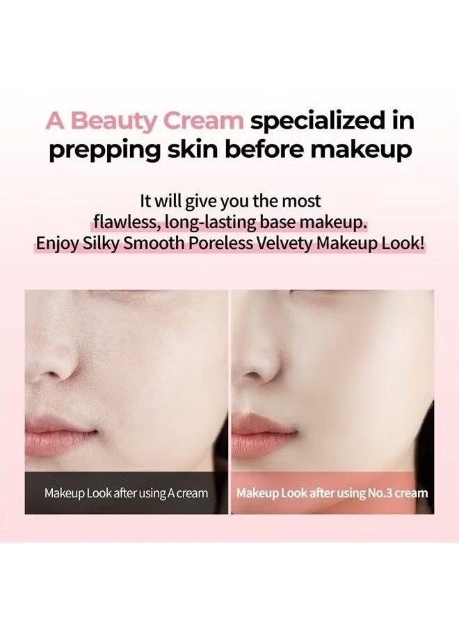 numbuzin No.3 Velvet Beauty Cream | Facial Makeup Primer, Textured Skin, Poreless Smooth Powdery Finish, Niacinamide, | Korean Skin Care, 2.02 fl oz - Image 4