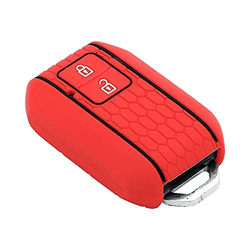 CARMATE Silicone Car Key Cover KC-05 Fit for (Baleno, Ertiga, Swift XL6, DZire, Ignis)-Red - Image 3