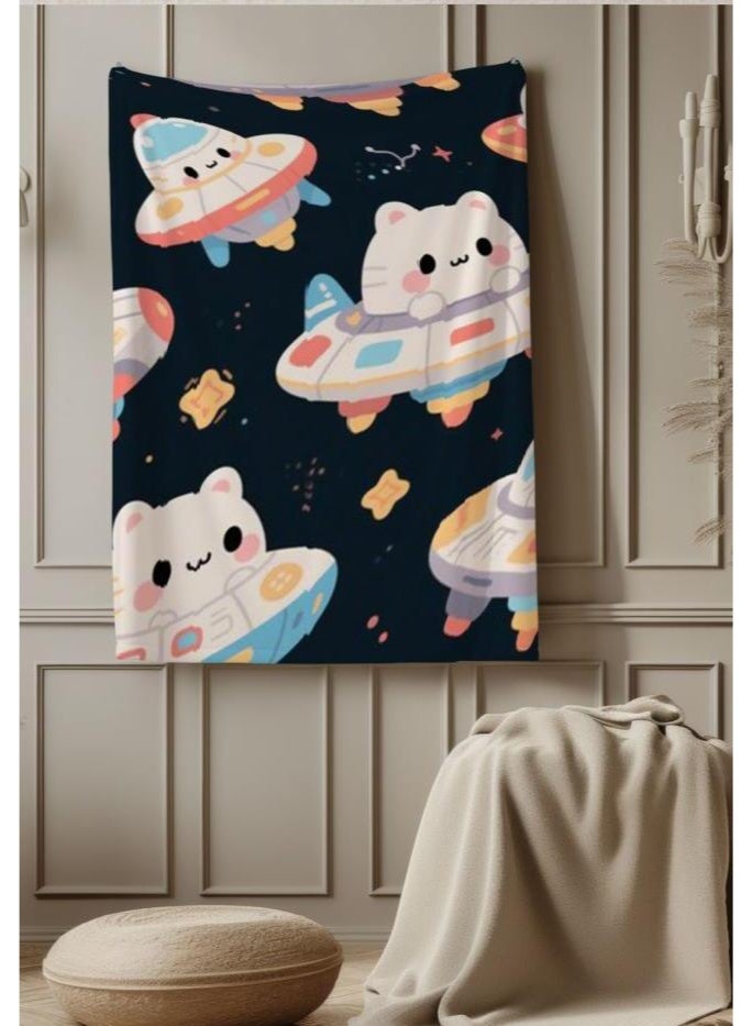 عام بطانية رقيقة من الفانيلا (حرارة ومريحة، ومناسبة للنوم واستخدام اللعبة والغبار والرمل) 150 سم * 200 سم - 1177 - Image 3