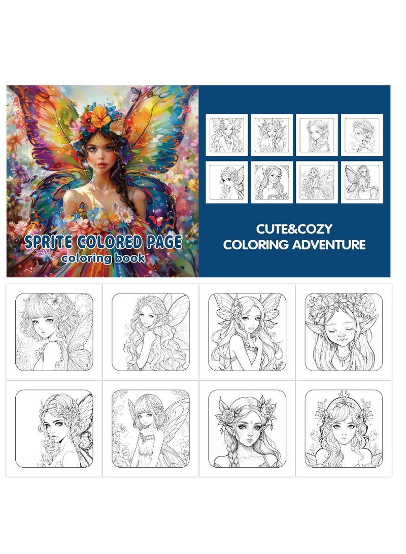 Cute & Comfy Doodle Watercolor Coloring Book Set (4 Books, 24 Pages Each) – Butterfly Fairy, Animals and Flowers, The Mystery of Mandala, Fantastic tree House – Thick Paper, Single-Sided Pages, Creative Art Gift for Adults & Kids - Image 4