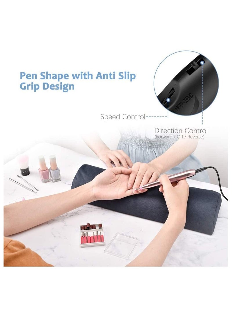 general Portable 11-in-1 USB Manicure Pedicure Nail File Polishing Drill Machine Tools Kit Set with Sanding Bands for Acrylic Gel Nails Removal, Home & Salon Use(Gold) - Image 5
