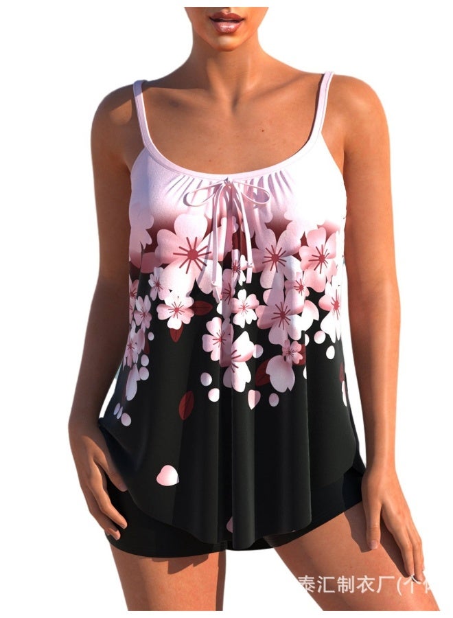Layali Explosions Split Swimsuit Bikini Women'S Shorts Boxer Vest Quick-Drying Plus Size Suspenders - Image 5