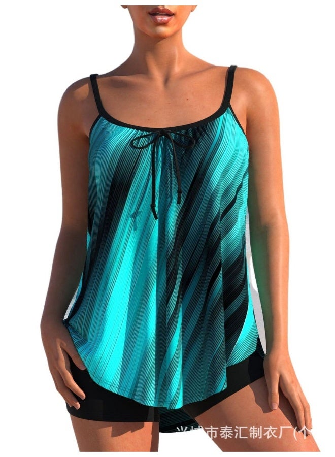 Layali Explosions Split Swimsuit Bikini Women'S Shorts Boxer Vest Quick-Drying Plus Size Suspenders - Image 2