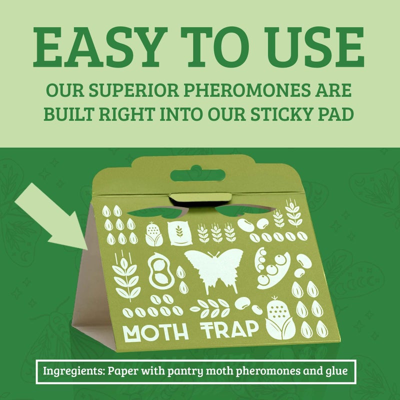 Professor Killamoth Superior Pantry Moth Traps with Pheromones Prime | No Insecticides | Safe, Non-Toxic and Child and Pet Friendly | Superior Attractant - 6 Traps - Image 4