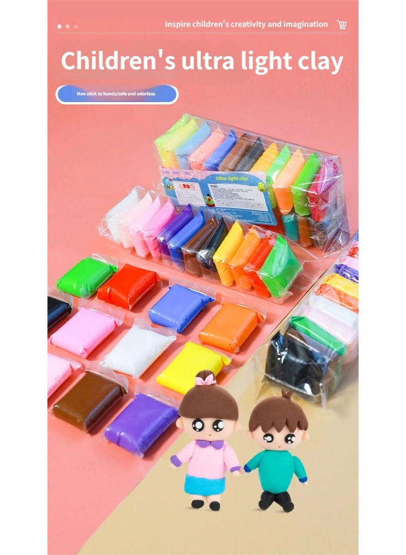 24 Colors Super Light Modeling Clay for Kids, DIY Plasticine Educational Toy for Children's Art and Craft - Image 2