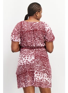 WHISTLES Women Allover Print Mini Dress, Pink Combo  - Image 4