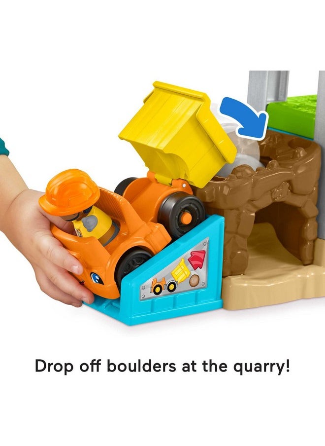 Fisher-Price - Little People Toddler Learning Toy Load Up ‘N Learn Construction Site Playset With Dump Truck For Ages 18+ Months - Image 1