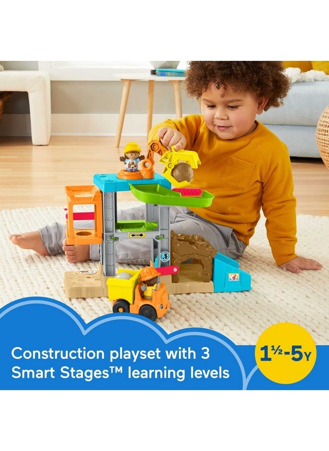 Fisher-Price - Little People Toddler Learning Toy Load Up ‘N Learn Construction Site Playset With Dump Truck For Ages 18+ Months - Image 1