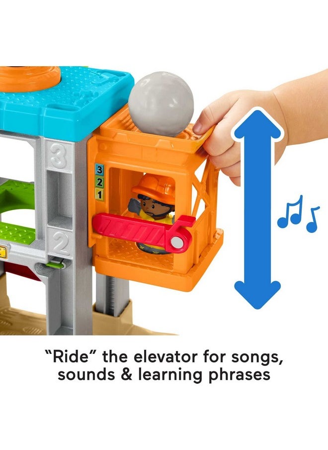 Fisher-Price - Little People Toddler Learning Toy Load Up ‘N Learn Construction Site Playset With Dump Truck For Ages 18+ Months - Image 1