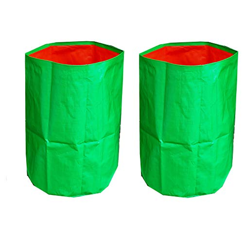 COCOGARDEN HDPE UV Protected Green Round Shaped Grow Bags 18X24 inch (Pack of 2) | Plant Bags for Home Garden | Growing Bags for Terrace Flowers and Vegetables Gardening | Indoor and Balcony Gardening - Image 1