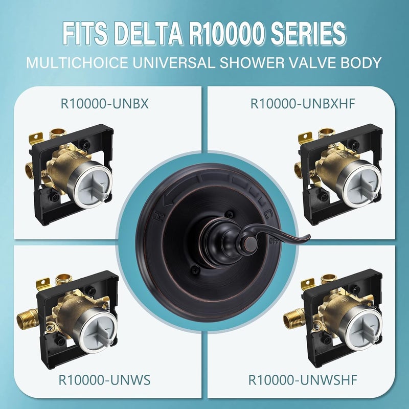 LOWCUS Pressure-Balancing Valve Trim Replacement for Delta BT14096-OB Windemere 14 Series, Oil Rubbed Bronze - Image 4