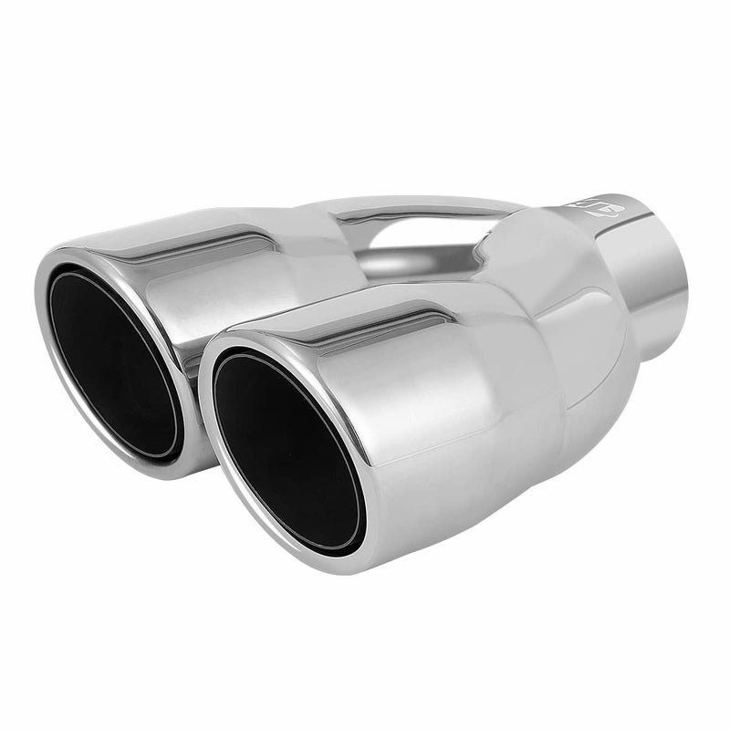 Dual Exhaust tip 25 ID x 7OD x 85L Weld On Muffler Tail Pipe Stainless Steel to give Chrome EffectCar Muffler Tips