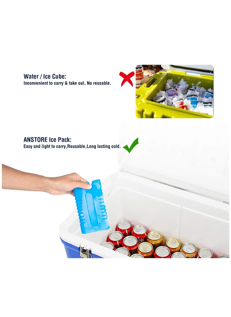 KASTWAVE - Freezer Blocks, Freeze Boards, Ice Packs Reusable, Keep Foods & drinks cooler Suitable for Picnics, Cooler bags and Cool Boxes Pack of 6 - Image 1