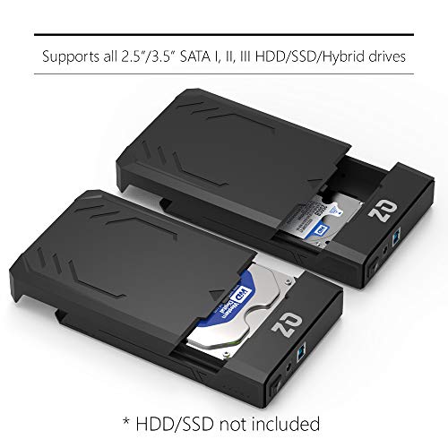 QZ 3.5 inch USB 3.1 SATA Hard Disk External Enclosure Case for 3.5/2.5 inch Black - Image 2