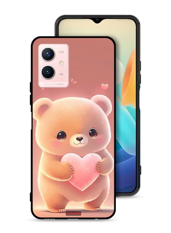 Tolwak Vivo Y33s 5G Protective Case Cover Cute Little Panda Holding Heart - Image 1