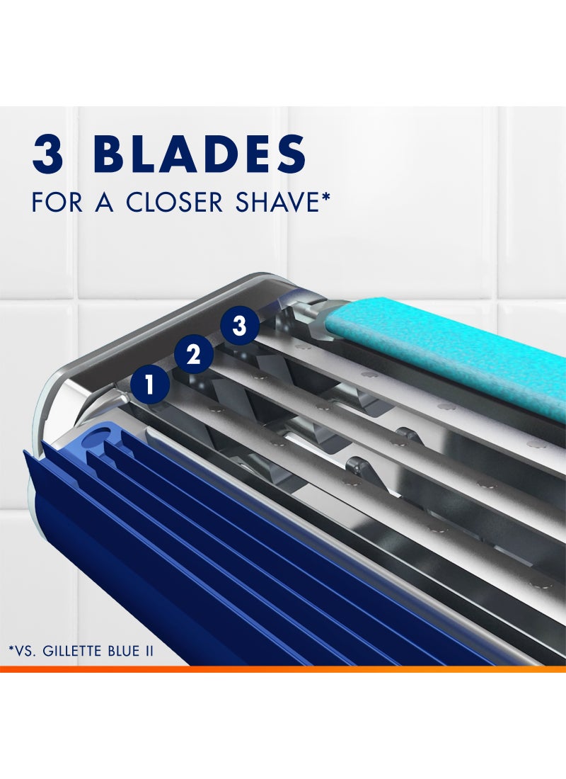 Gillette شفرة الجسم الزرقاء 3: 1 مقبض + 12 شفرات بديلة - Image 3