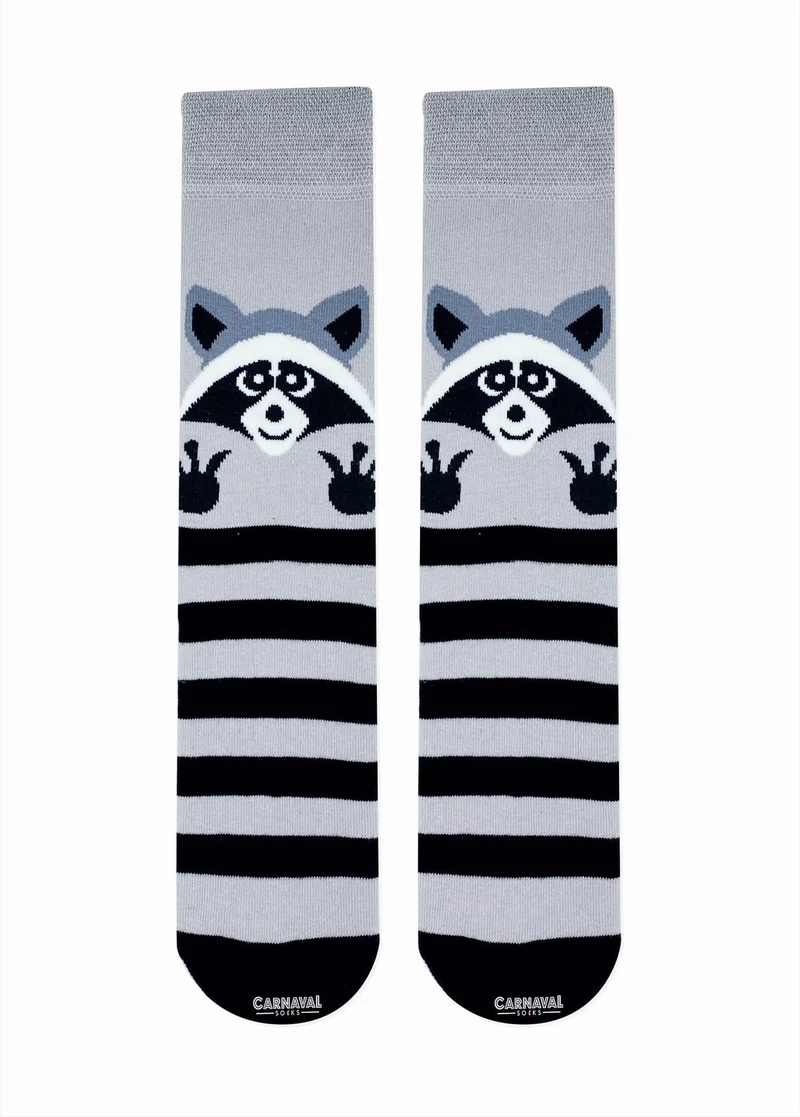كارنافال سوكس Raccoon Patterned Colorful Socks