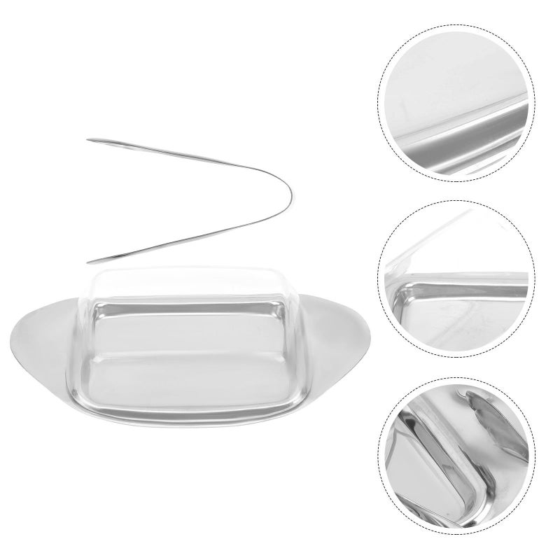 Food Grade Stainless Steel Butter Plate With Lid For Freshness - Image 3