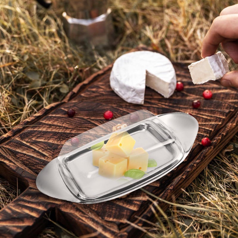 Food Grade Stainless Steel Butter Plate With Lid For Freshness - Image 4