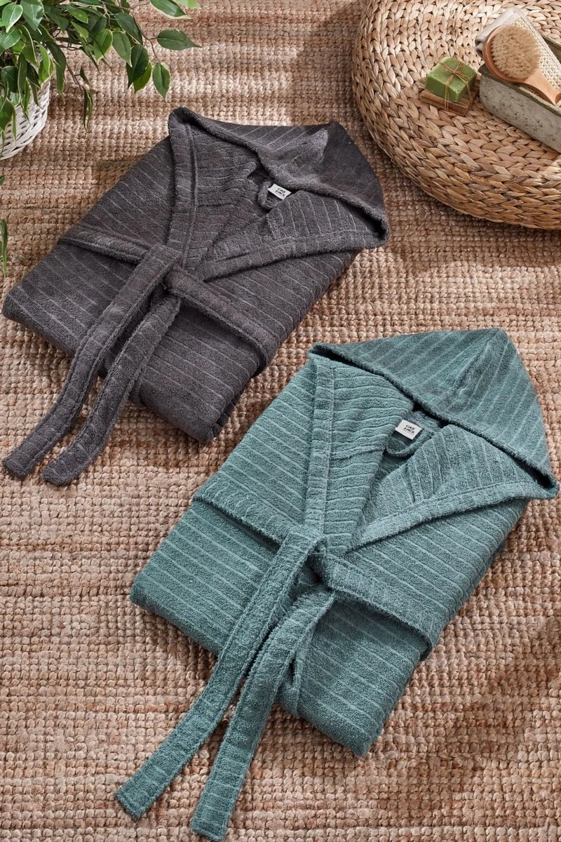 Casnack Quina 2-Piece Hooded Oversize Bathrobe Set