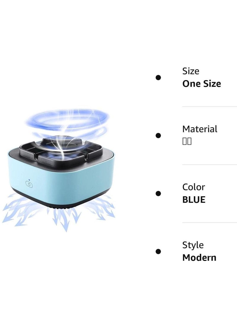 KASTWAVE - Smokeless Ashtrays for Car Indoor, 2 in 1 Air Purifier Multifunctional Negative Ion Air Fresher for Home,Office, Outdoor Blue - Image 1