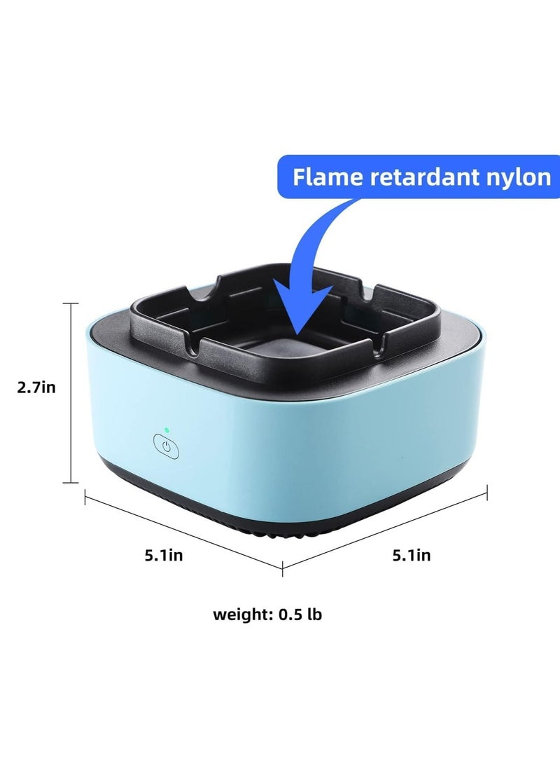 KASTWAVE - Smokeless Ashtrays for Car Indoor, 2 in 1 Air Purifier Multifunctional Negative Ion Air Fresher for Home,Office, Outdoor Blue - Image 1