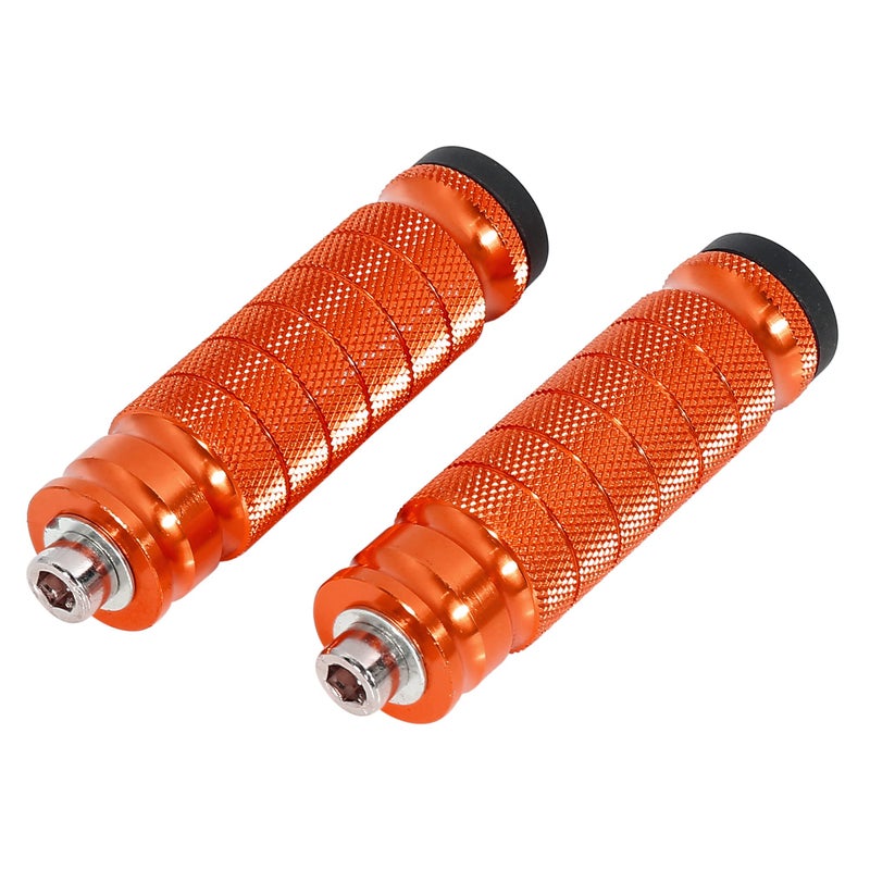F FIERCE CYCLE 1 Pair 6mm Aluminum Aolly Motorcycle Rearsets Rear Set Footrest Footpeg Foot Rest Peg Motorbike Cycling Orange