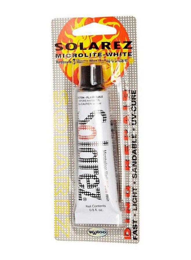 Solarez Uv Cure Microlite White Ding Repair Filler Surfboard Repair Foam (2 Oz) With 60 240 Grit Sand Pad & Spreader ~ Fastest Fix For Deep Dings On [Polyurethane] Surfboard Foam - Image 1
