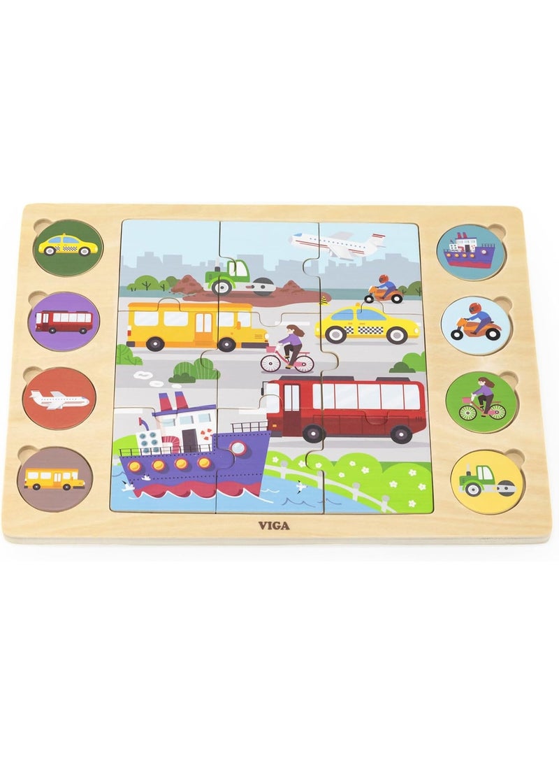 Viga 44742 Transport Find and Match Puzzle Set - Image 1