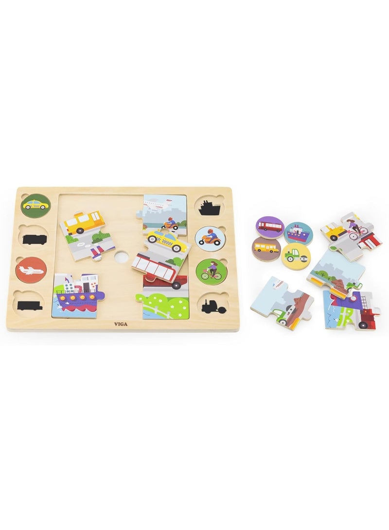 Viga 44742 Transport Find and Match Puzzle Set - Image 3