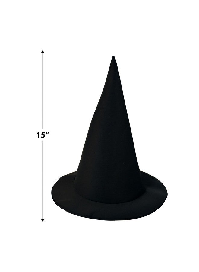 بيستل قبعة ساحرة سوداء ناعمة من الساتان - Image 3