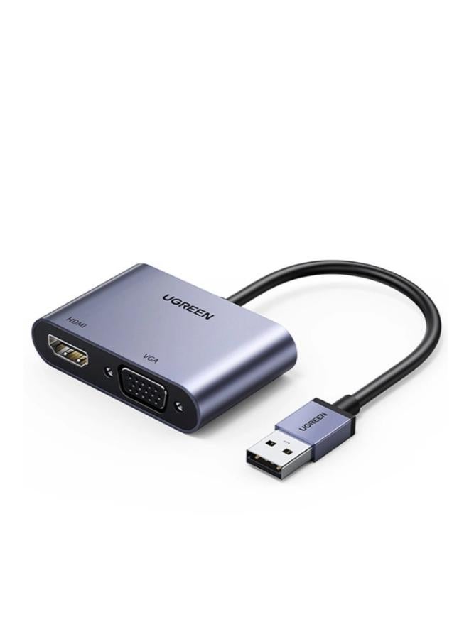 يو جرين CM449 USB - HDMI 1.3 (1920x1080 60Hz), VGA 1.2 (1920x1080 60Hz) adapter - Image 1