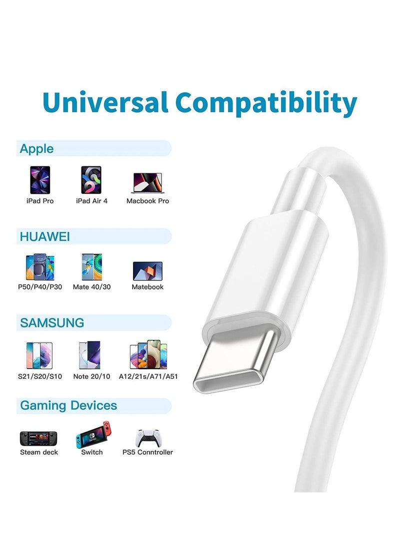 2Pack 1M USB C to USB C Apple Fast Charging Cable for MacBook Pro Air/2020/2019/2018/2017/2016/IPad Air 4/5/iPad Pro 12.9/11 - Image 2