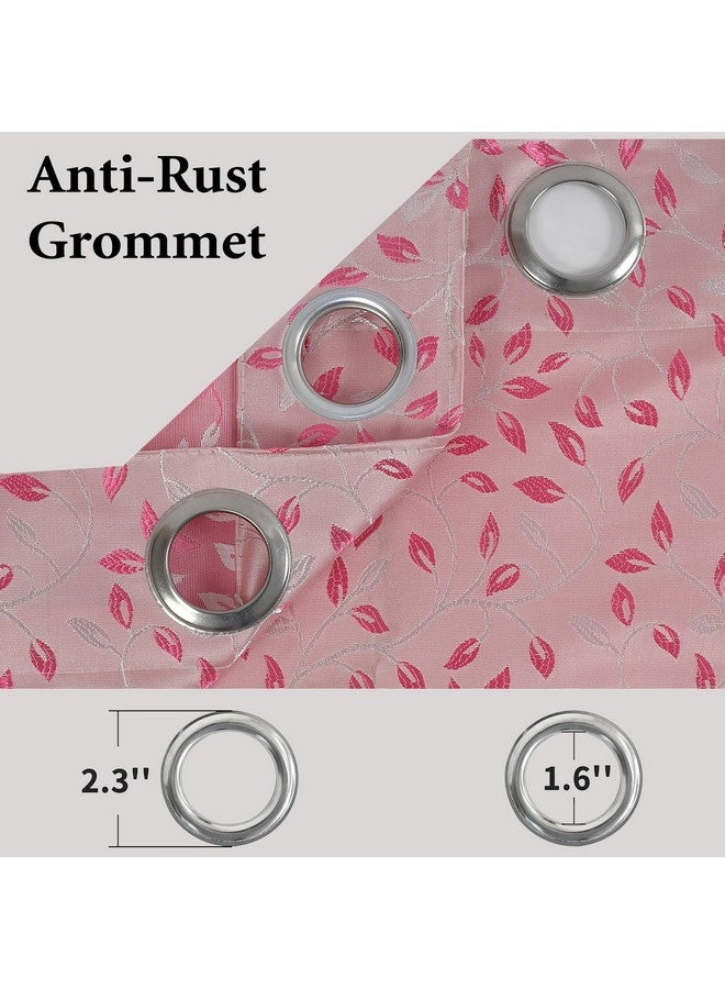 FRESH FROM LOOM Curtains 12 Feet Long Set of 3 Window Parda | Floral Room Darkening Curtains for Living Room Bedroom with Eyelets Ring Parde Screens (Set of 3 |Pink) - Image 5