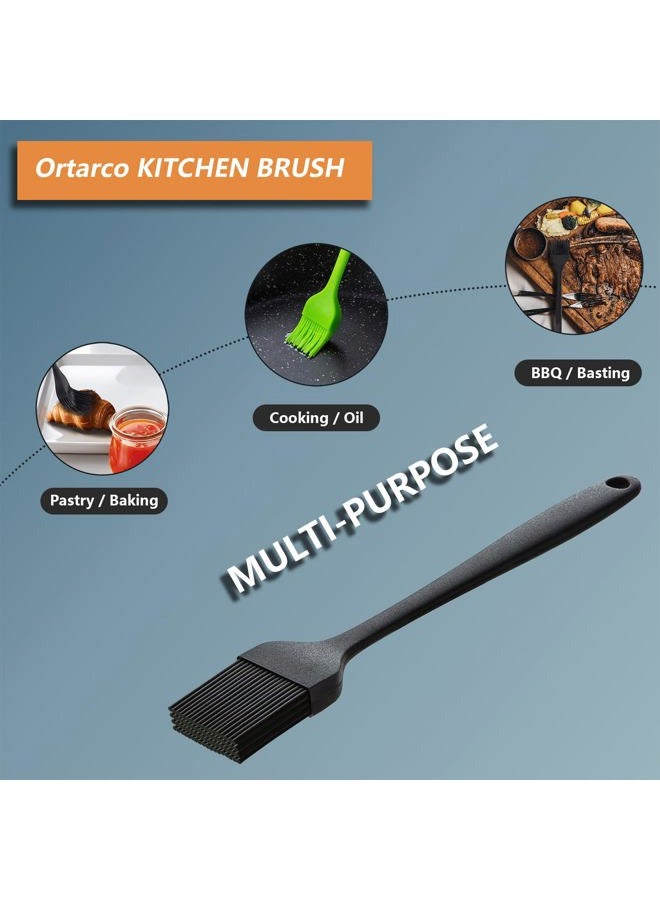 Ortarco Silicone Pastry Brush for Baking Cooking Basting Brush Heat Resistant for BBQ Grill Food Brush Spread Oil Butter Sauce 2 Pack - Image 2